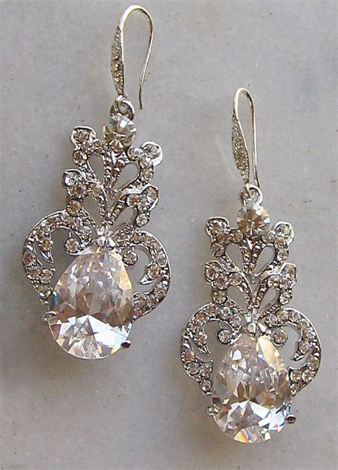 large Swarovski crystal chandelier earrings